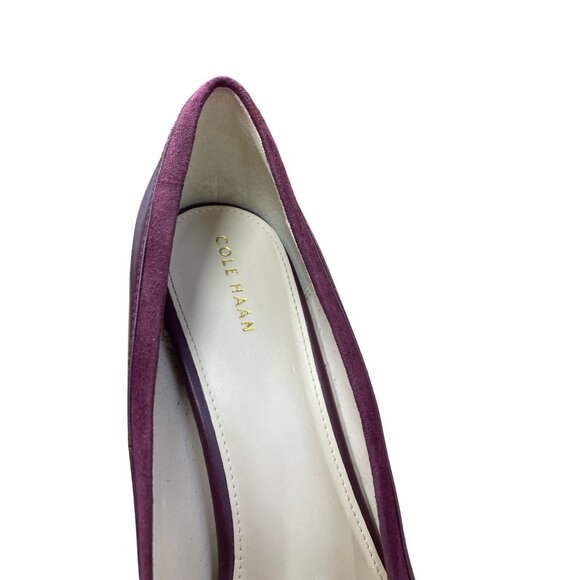 Cole Haan Womens Burgundy Leather Suede 4" Heels Size 9. 5B SKU 9102 - Picture 10 of 14